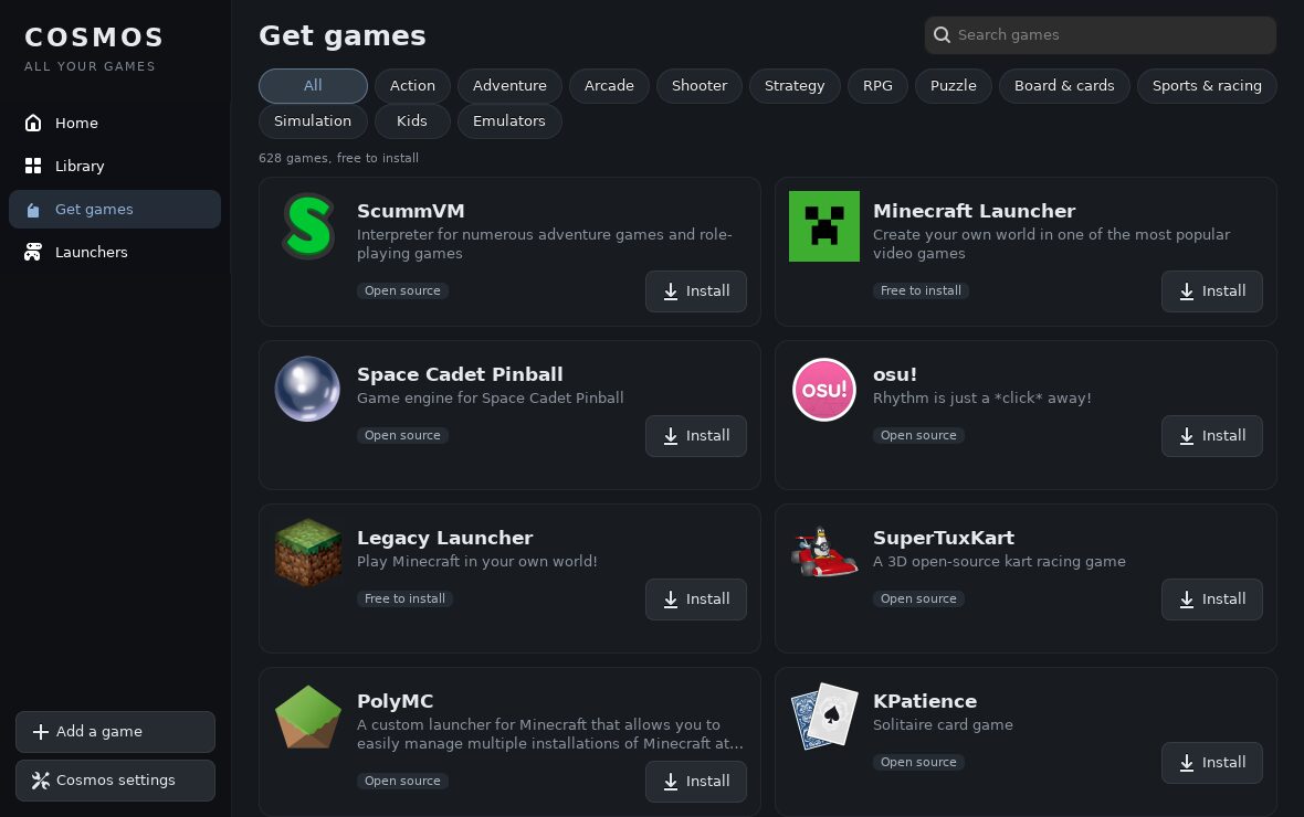 Free games, one click